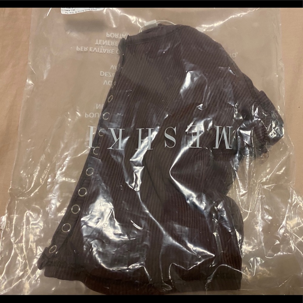 Maroon meshki basia crop top xl